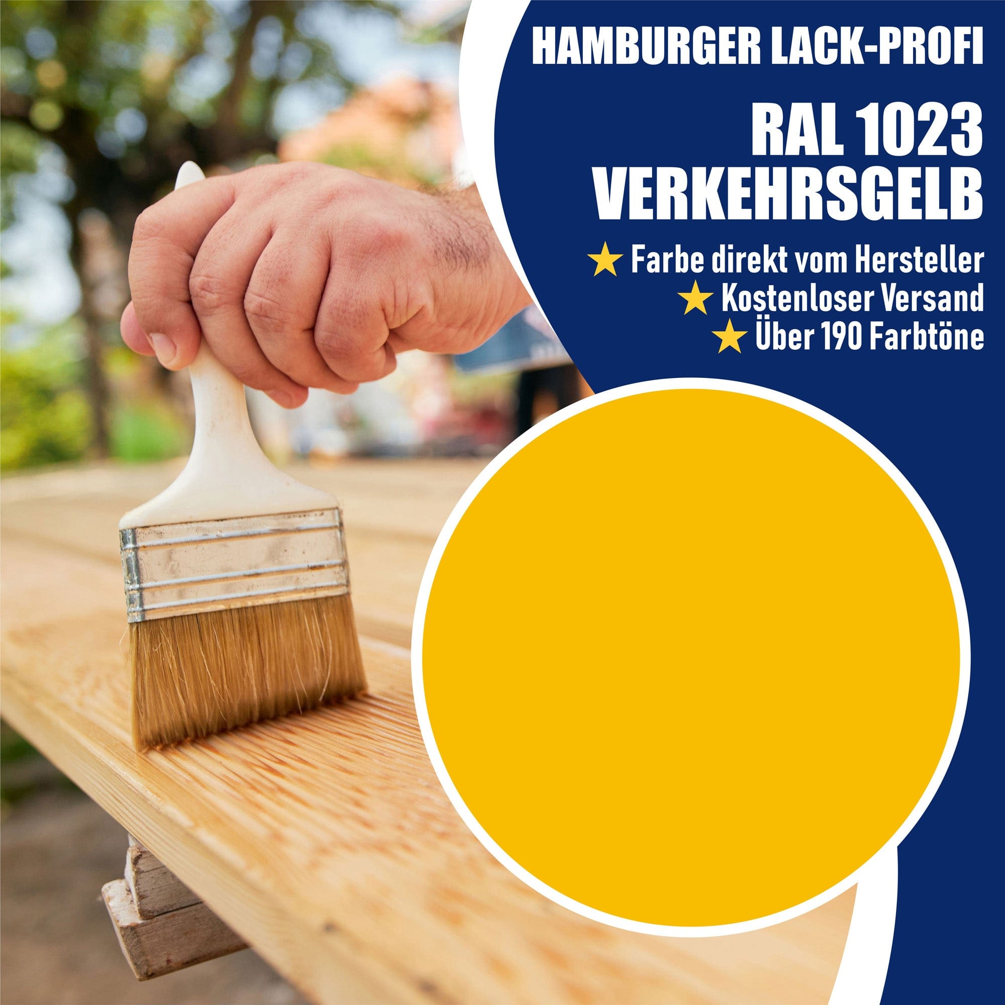 Hamburger Lack-Profi Lacke & Beschichtungen Hamburger Lack-Profi Bootslack Verkehrsgelb RAL 1023