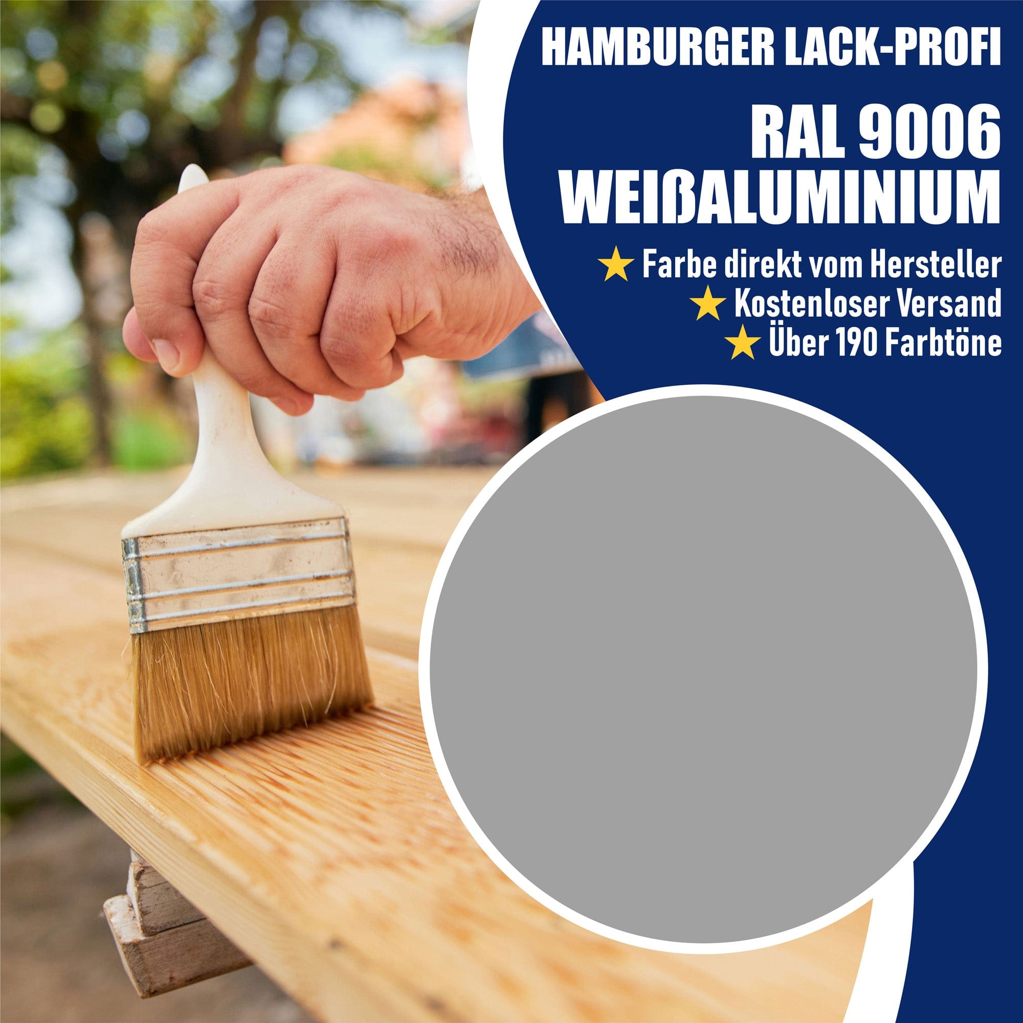 Hamburger Lack-Profi Lacke & Beschichtungen Hamburger Lack-Profi Bootslack Weißaluminium RAL 9006
