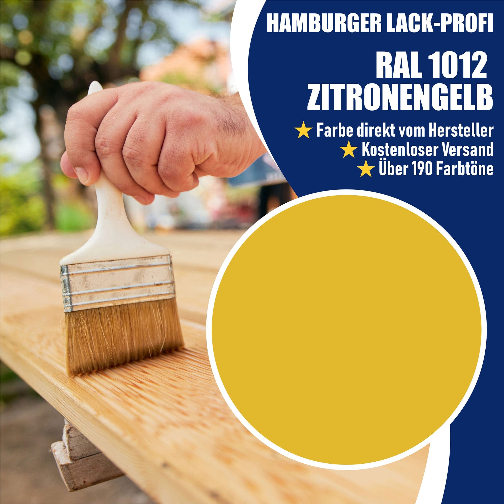 Hamburger Lack-Profi Lacke & Beschichtungen Hamburger Lack-Profi Bootslack Zitronengelb RAL 1012