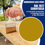 Hamburger Lack-Profi Lacke & Beschichtungen PU Holzschutzfarbe RAL 1027 Currygelb - Wetterschutzfarbe
