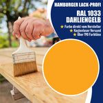 Hamburger Lack-Profi Lacke & Beschichtungen PU Holzschutzfarbe RAL 1033 Dahliengelb - Wetterschutzfarbe