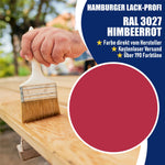 Hamburger Lack-Profi Lacke & Beschichtungen PU Holzschutzfarbe RAL 3027 Himbeerrot - Wetterschutzfarbe