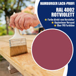 Hamburger Lack-Profi Lacke & Beschichtungen PU Holzschutzfarbe RAL 4002 Rotviolett - Wetterschutzfarbe