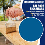 Hamburger Lack-Profi Lacke & Beschichtungen PU Holzschutzfarbe RAL 5005 Signalblau - Wetterschutzfarbe