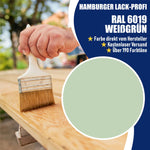 Hamburger Lack-Profi Lacke & Beschichtungen PU Holzschutzfarbe RAL 6019 Weißgrün - Wetterschutzfarbe