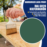Hamburger Lack-Profi Lacke & Beschichtungen PU Holzschutzfarbe RAL 6028 Kieferngrün - Wetterschutzfarbe
