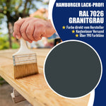 Hamburger Lack-Profi Lacke & Beschichtungen PU Holzschutzfarbe RAL 7026 Granitgrau - Wetterschutzfarbe