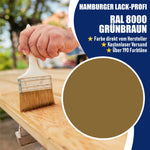 Hamburger Lack-Profi Lacke & Beschichtungen PU Holzschutzfarbe RAL 8000 Grünbraun - Wetterschutzfarbe