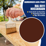 Hamburger Lack-Profi Lacke & Beschichtungen PU Holzschutzfarbe RAL 8011 Nussbraun - Wetterschutzfarbe