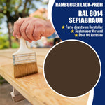 Hamburger Lack-Profi Lacke & Beschichtungen PU Holzschutzfarbe RAL 8014 Sepiabraun - Wetterschutzfarbe