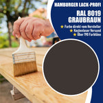 Hamburger Lack-Profi Lacke & Beschichtungen PU Holzschutzfarbe RAL 8019 Graubraun - Wetterschutzfarbe