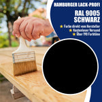 Hamburger Lack-Profi Lacke & Beschichtungen PU Holzschutzfarbe RAL 9005 Schwarz - Wetterschutzfarbe