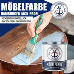 Hamburger Lack-Profi Möbelfarbe ohne Schleifen RAL 5007 Brillantblau - Möbellack Hamburger Lack-Profi