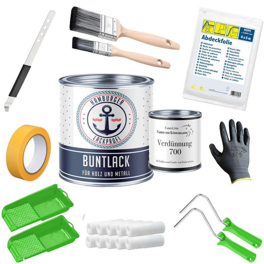Smalto colorato Verde opale RAL 6026 con kit di verniciatura (X500) - Hamburger Lack-Profi