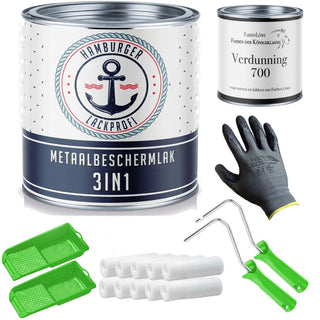 3 in 1 Roodbruin RAL 8012 met schildersset (X300) - Roestwerend - Hamburger Lack-Profi