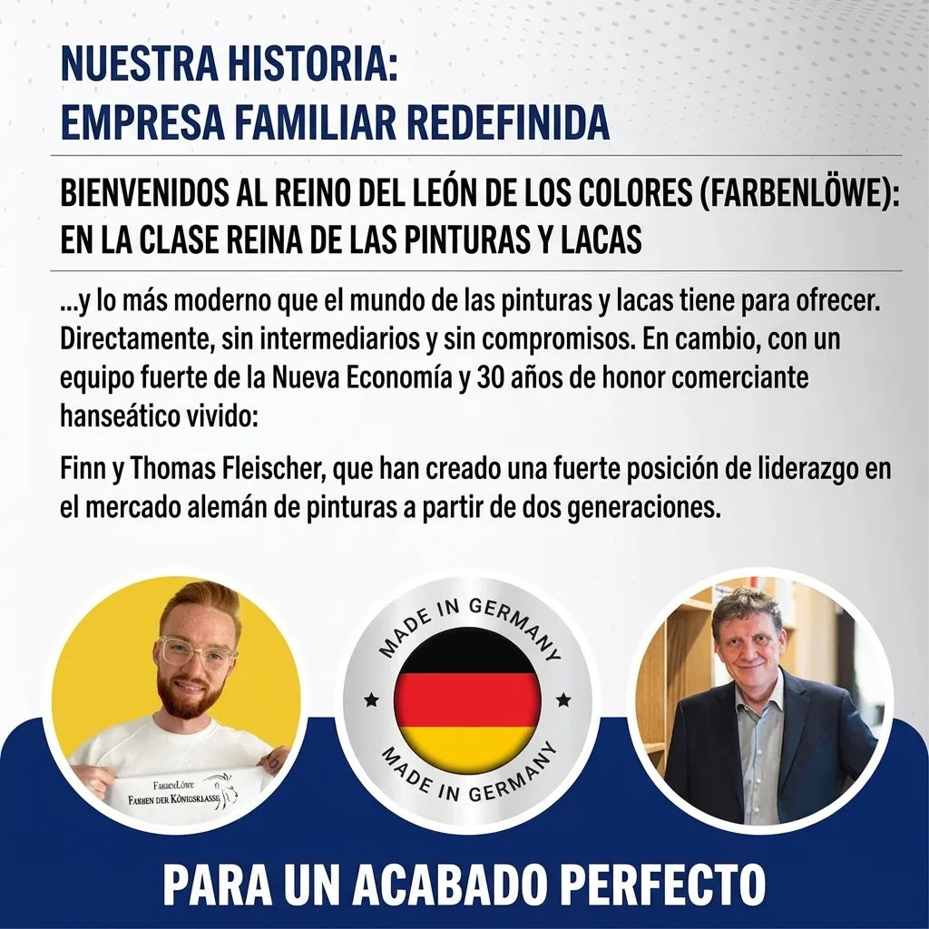Historia de empresa familiar alemana, redefiniendo el negocio de pinturas y lacas. Con Finn y Thomas Fleischer.