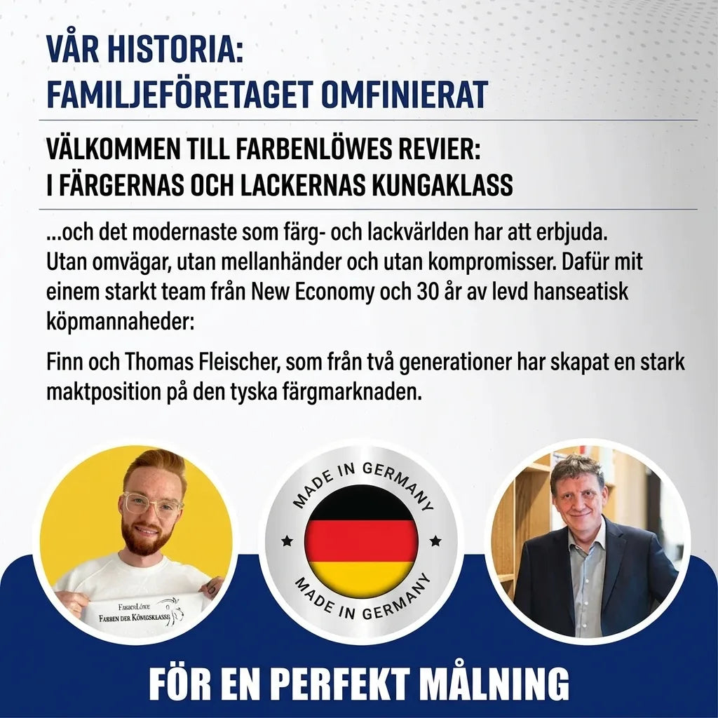Farbenlöwe: Tyskt familjeföretag omdefinierar färgbranschen. Med 'Made in Germany' och direktförsäljning.