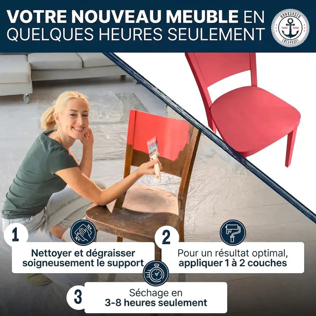 Möbelfarbe ohne Schleifen RAL 5010 Enzianblau - Möbellack Hamburger Lack-Profi - Hamburger Lack-Profi