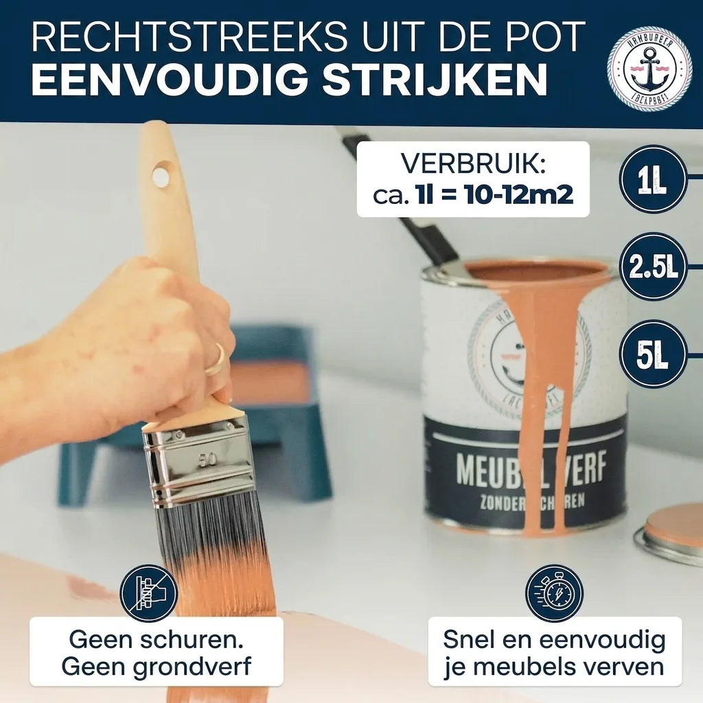Möbelfarbe ohne Schleifen RAL 5010 Enzianblau - Möbellack Hamburger Lack-Profi - Hamburger Lack-Profi