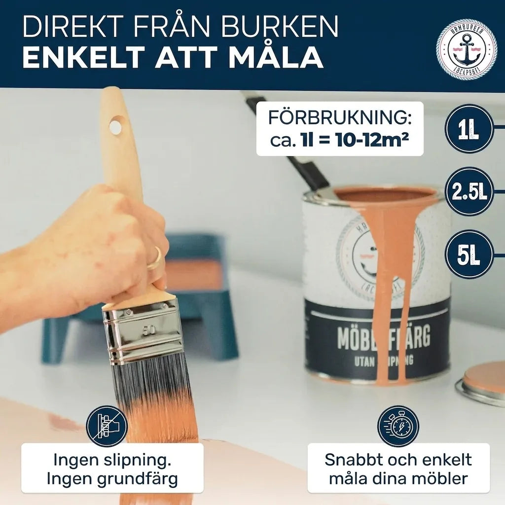 Möbelfarbe ohne Schleifen RAL 5010 Enzianblau - Möbellack Hamburger Lack-Profi - Hamburger Lack-Profi